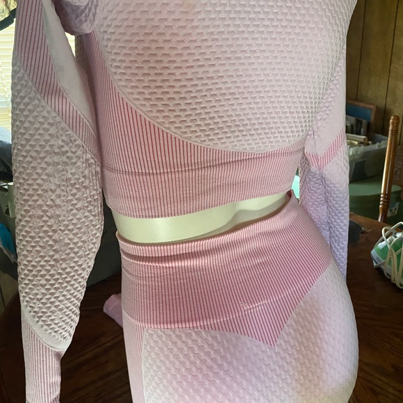Pink Textured Two-Piece Set - Picture 3 of 4